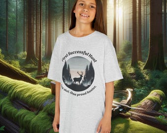 Camiseta infantil para la primera cacería de ciervos / Regalo para jóvenes cazadores