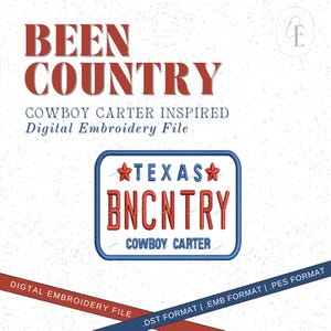 File di ricamo Cowboy Carter DST EMB PES Download digitale