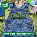 Custom Name Embroidered Patch | Personalized Street Sign Patch | Custom Kids Patch | Kids Birthday Accessory | Iron On Patch
