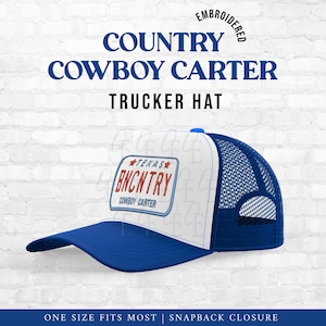 BEEN COUNTRY Cowboy Carter Embroidered Red White and Blue Trucker Hat