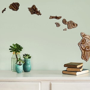 Laser cut Island chain wall art (Full island chain)