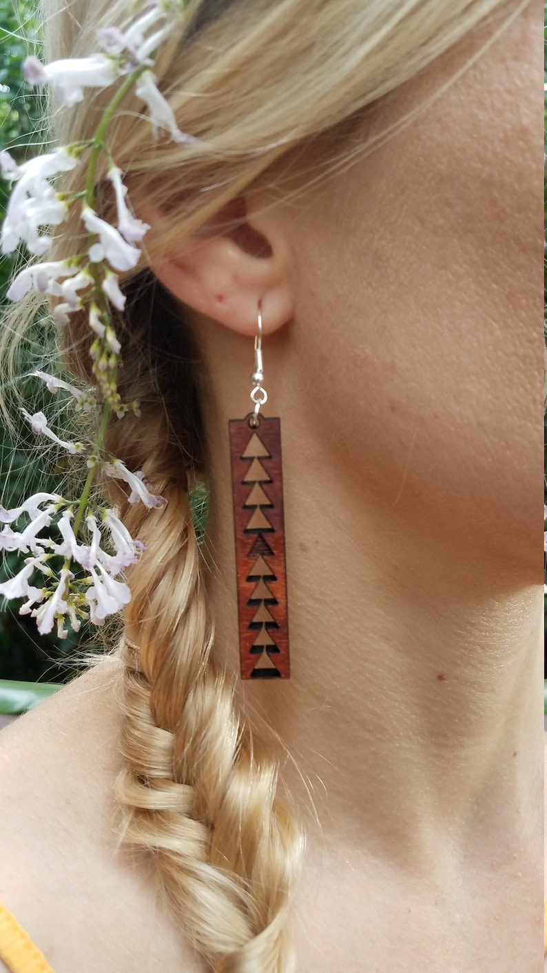 Mauna a Wakea Koa earrings