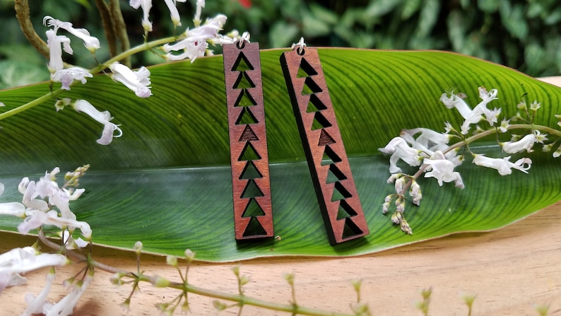 Mauna a Wakea Koa earrings