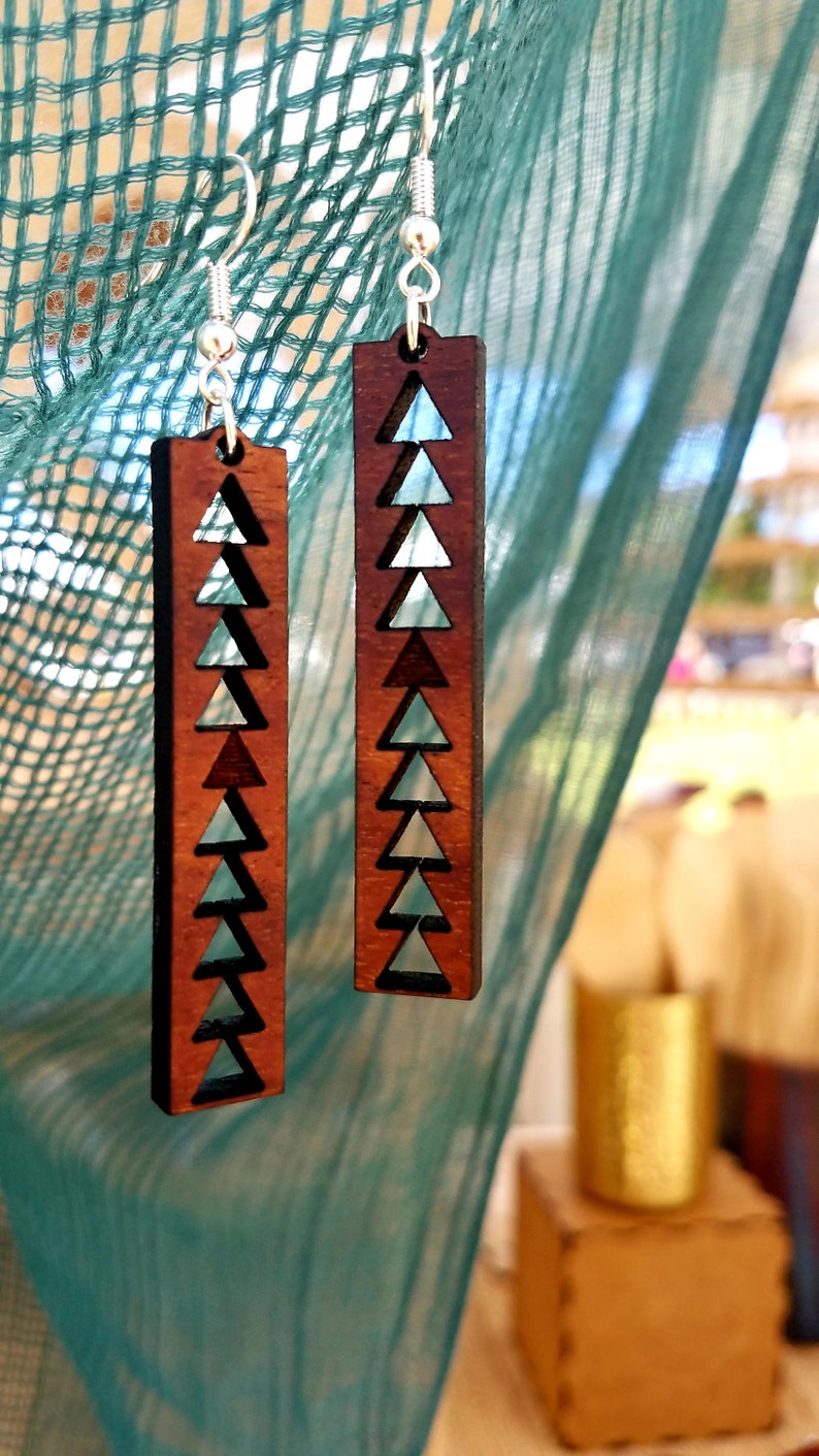 Mauna a Wakea Koa earrings