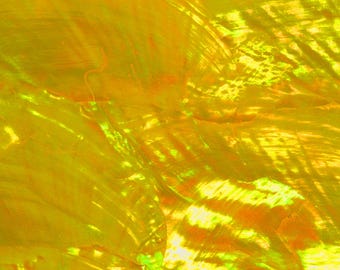 Laser-ready Abalone inlay sheet, Yellow Angel Wing