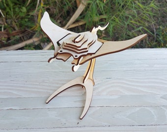 3D manta ray puzzle