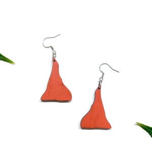 Boho Wooden Earrings | Lightweight Statement Earrings for Women | Handmade Drop Earrings | Abstract Art Earrings | Gift for Her