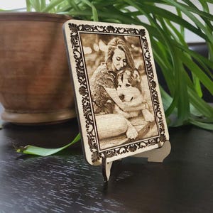 Custom Laser Engraved Photo Plaque – Personalized Wood Portrait