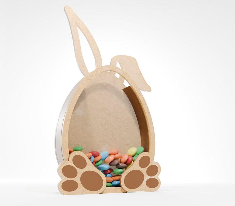 Bunny Candy Box SVG | Laser Cut Easter Treat Holder (digital Files) - Etsy