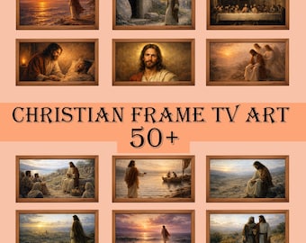 Christian Oil Painting Frame TV Art | Jesus Healing (4K Digital Download, Set of 50+)