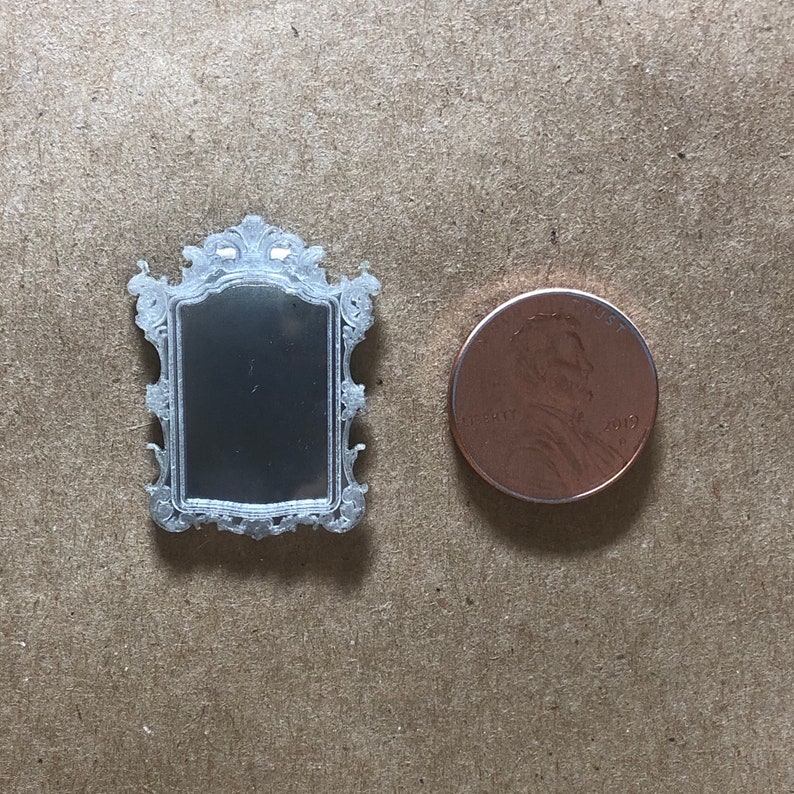 Venetian Glass Mirror Quarter Inch Scale Dollhouse Furniture image 2