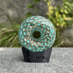 Crystal Orgonite Torus: Rodin Coil 2.36inches, Sacred Geometry Energy Chakra Balancing | PEMF Vibration Generator