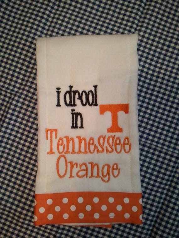 Items similar to Tennessee Vols Baby Burp Cloth on Etsy