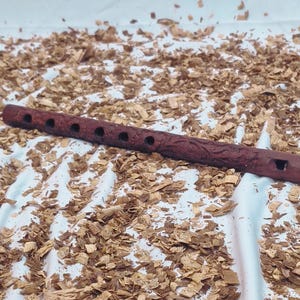 Flauta de madera hecha a mano/flauta bansuri, instrumento musical de boca (tamaño aproximado: 13 pulgadas)