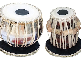 タブラセット、インドの太鼓、真鍮製のプロフェッショナルなバヤン