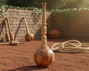 Hanuman Gada Mudgar Traditional Indian Fitness Tool | Strength Trainer | Handmade Exercise Equipment