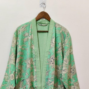 Indian Kantha Coat | Handcrafted Vintage Jacket | Boho Quilted Outerwear