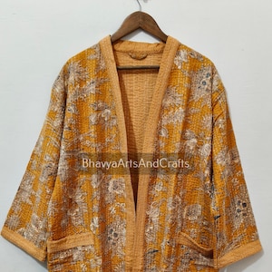 Kantha Robes Indian Hand Made Kantha Kimonos Free Shipping Best Quality robes Bride Robe Beach Cover Up Unique looking Person For You