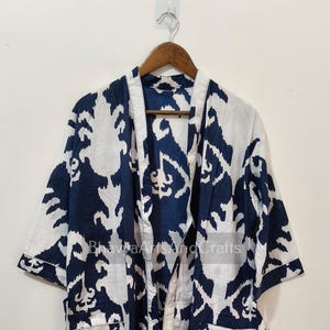 Indian Cotton Robe-Women Kimono-Dressing Gown-Sleepwear-Plus Size