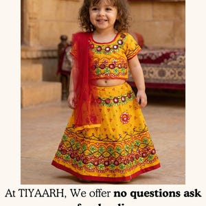 Organic Cotton Girl Baby Lehenga Choli Set: Kids' Traditional Indian Dress image 8