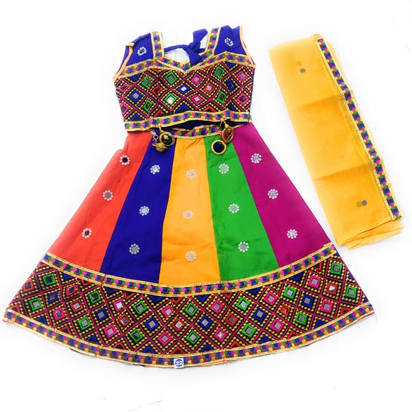 Girls Dholna Pure Cotton Chaniya Choli Ethnic Clothing set - Pink main image 0