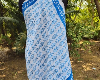 Pareo da spiaggia in stile boho per donna, pareo in cotone fatto a mano, copricostume, gonna per vacanze tropicali, abbigliamento da resort, regalo estivo per la spiaggia