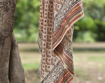 Indian Block Print Sarong, Sarong Beach Wrap, Cotton Sarong,Pareo, Block Print Scarf, Summer Beach Pareo ,Size 44x72 Inch
