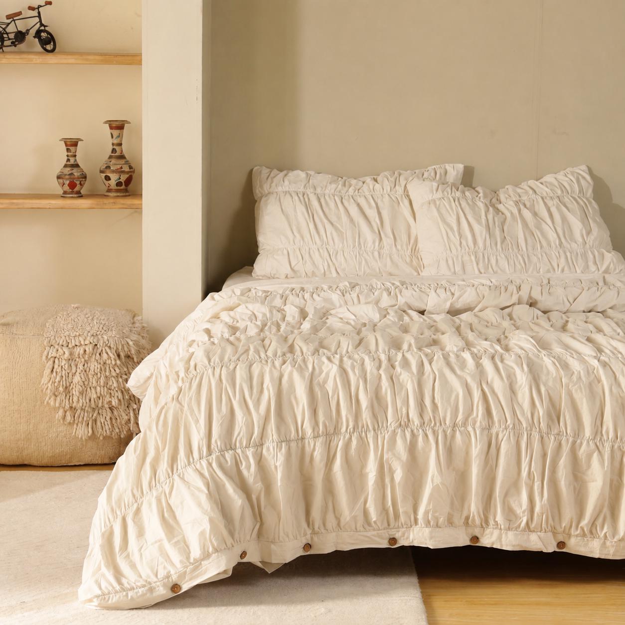 platzset beige 44x29cm mit weißer Naht Tabletop | Salt & Pepper Größe:116×47×51 cm