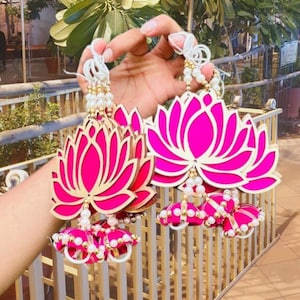 50 Pcs Lotus Flower Hanging Toran | Indian Wedding Diwali Decor