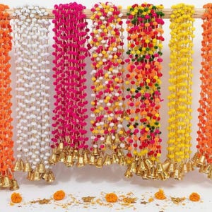 Pom Pom Garland with Bells, Indian Wedding Decor