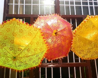Indian Wedding Decor Umbrellas: Mehndi Decor, Home Decoration, Cotton Parasol