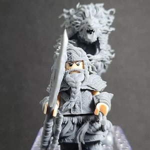 Anpassad minifigur med ringset för Lord Elden-karaktären Elden Knight | kompatibla byggklossar