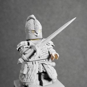 Personnage de jeu personnalisé loup déchaîné Elden chevalier anneau ensemble figurine | Compatible avec les blocs de construction
