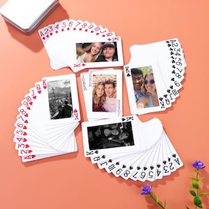 Unique Photo Gift | Deck of Custom Playing Cards,Wedding Guest Book Alternative, Guest Cards Deck, Wedding Favors,Gift for Family, Couples