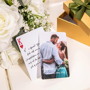 Custom Monogram Wedding Guest Book, Personalized Playing Cards, Initials Poker Cards, Personalized Playing Cards With Photo,Wedding Favors