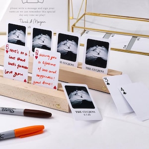 Wedding Guest Book Alternative, Wedding Signing Book, Engagement Party Card,Personalized Wedding Gift, Personalized Playing Cards With Photo