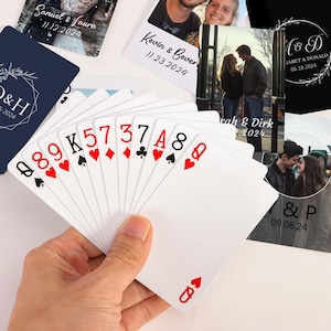 Guestbook Alternative Deck of Cards, Personalized Playing Cards With Photo, Signing Book, Guest Cards Deck, Wedding Favors,Gifts for Couples