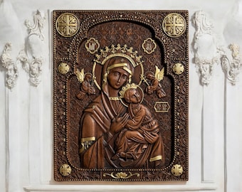 Hand-painted Our Lady of Perpetual Help Statue - 40cm Catholic