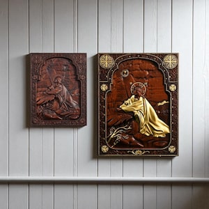 Hand-Carved Trouble in the Garden Plaque - Spiritual Gift for Loved Ones - Hand-Painted Prayer Art