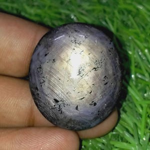 79 CT Natural Oval Star Ruby Sapphire Cabochon Gemstone (29X25X9 MM)