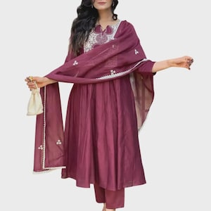 Pakistani Designer Chinnon silk fully embroidered Sequence Work Readymade Salwar Kameez Stitched Wedding Wear Suits