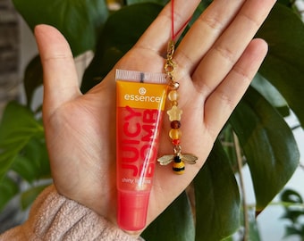 Juicy Bomb Lipgloss mit Charms, Lipgloss Anhänger, Charms, Kosmetik, Lippenstift, Geschenk für Mädchen, Geschenk für Frauen, aestetic