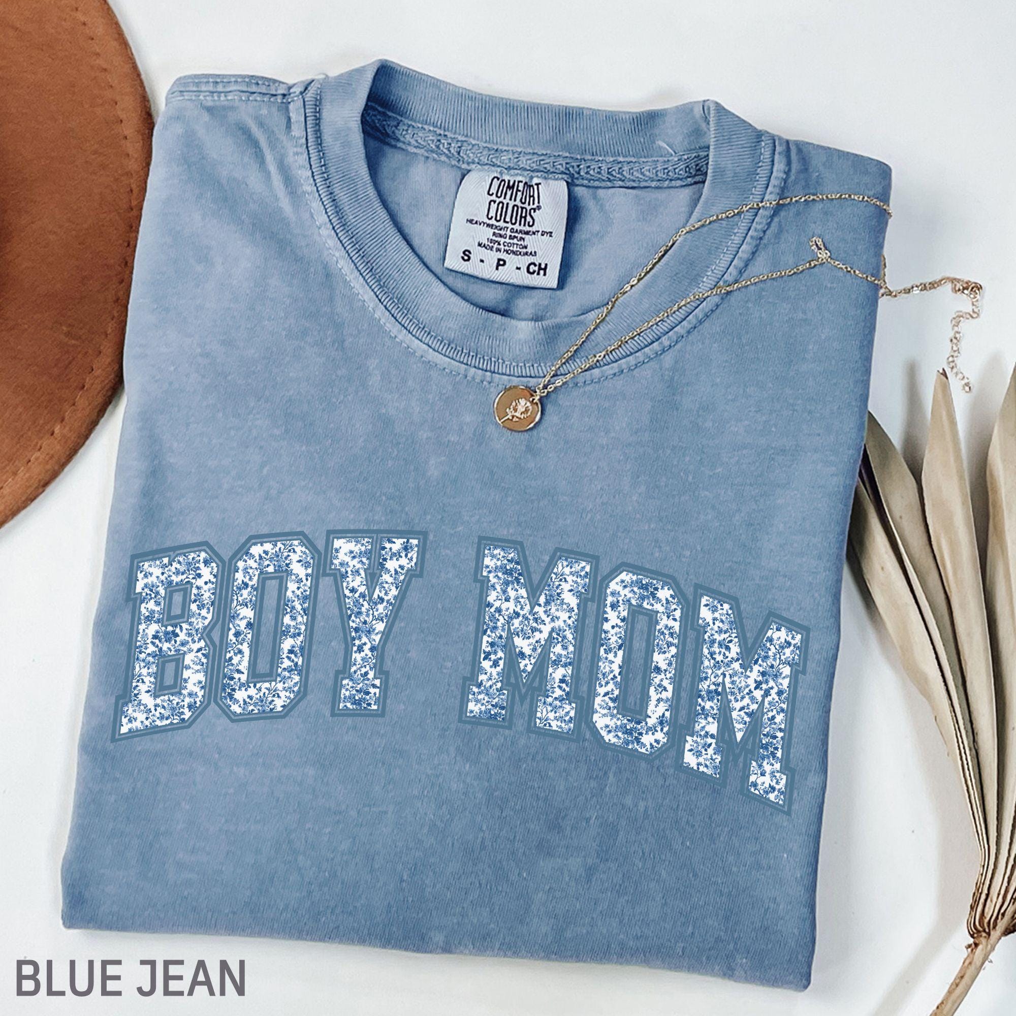 Comfort Colors® Boy Mom Shirt, Toile Floral Boy Mama Shirt, Pregnancy Announcement Boy, Mama of Boys Shirt, Mother's Day Gift, Cute Mom Tee