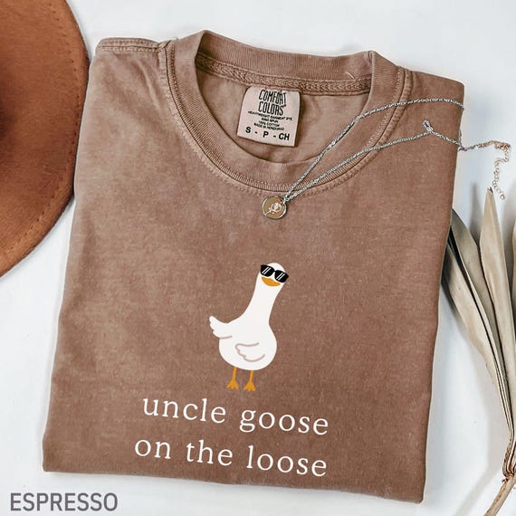Comfort Colors® Uncle Goose Shirt, Cool Uncles Club Shirt, Funny Goose Lover Gift for Uncle, New Pregnancy Announcement Tee, Uncle to Be Tee