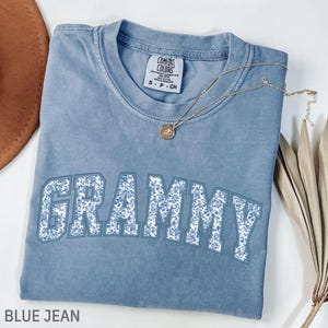 Comfort Colors® Grammy Shirt, Toile Floral Grammy Shirt, Pregnancy Announcement Boy, Birthday Gift for Grammy, Baby Shower, Cute Grammy Tee