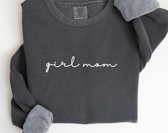 Comfort Colors® sweater meisje moeder, cadeau meisje mama, cadeau meisje, zwangerschap aankondiging meisje, trui mama of Girls, Moederdagcadeau, outfit kersverse moeder