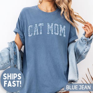 Comfort Colors® Cat Mom Shirt, Toile Floral Cat Mom Shirt, Cat Mama Tee, Cute Cat Mom Shirt, Cat Lover Shirt, Gift for Cat Mom, Fur Mama