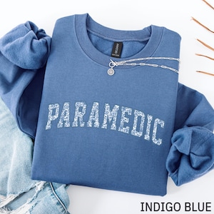 Paramedic Sweatshirt, Toile Floral Paramedic Sweatshirt, Paramedic Gift, Emergency Medical Technician Crewneck, EMT Pullover, EMS Sweater