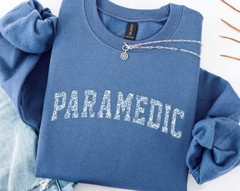 Paramedic Sweatshirt, Toile Floral Paramedic Sweatshirt, Paramedic Gift, Emergency Medical Technician Crewneck, EMT Pullover, EMS Sweater