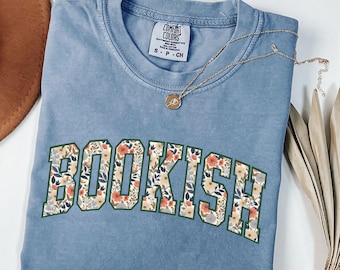 Bookish Shirt, Comfort Colors Boho Floral Bookish Shirt, Book Club Gift, Book Lover Shirt, Book Lover Gift, Bookworm, Reader, Librarian Gift